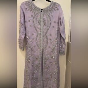 Embellished Lavender Kameez and Sharara.